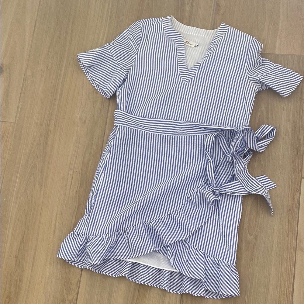 Vineyard Vines Seersucker Wrap Dress